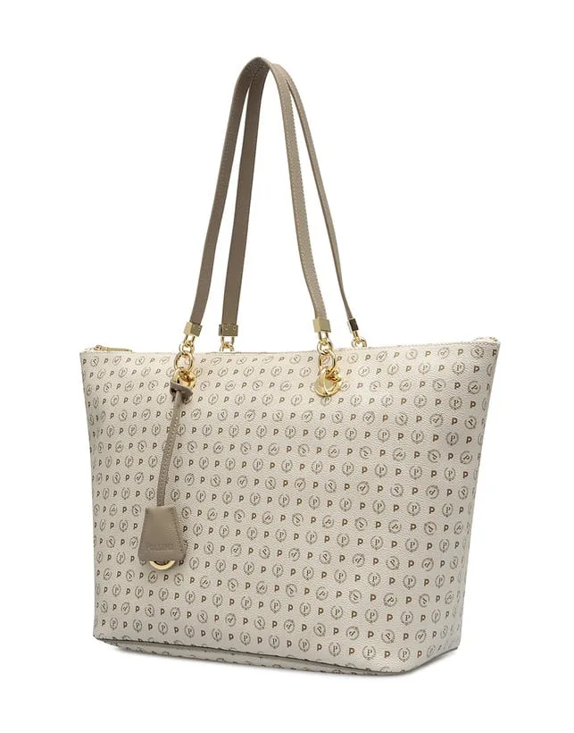 Borsa Pollini Shopper Heritage Avorio con dettagli Beige TE8410PP02Q, foto 2 di 3