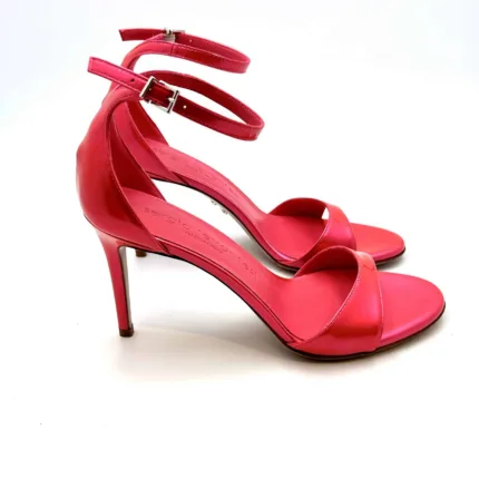 Sandalo Sergio Levantesi in Vernice Rosa Shocking con Cinturino alla caviglia e tacco 8cm Art. Have