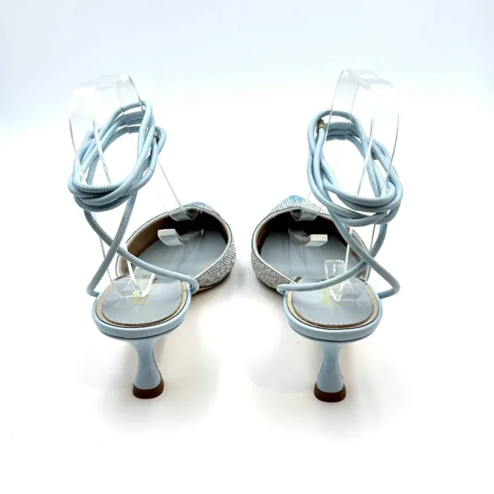 Slingback Gioiello Ninalilou in nappa Celeste con lacci alla caviglia Tacco 6cm cod. 331275M5 art. MYA 555, foto 4 di 5