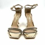 Sandalo Elegante Ninalilou in nappa Platino con cinturino alla caviglia e tacco 7 cm cod. 331069M7 art. BIBA 705 - immagine 3