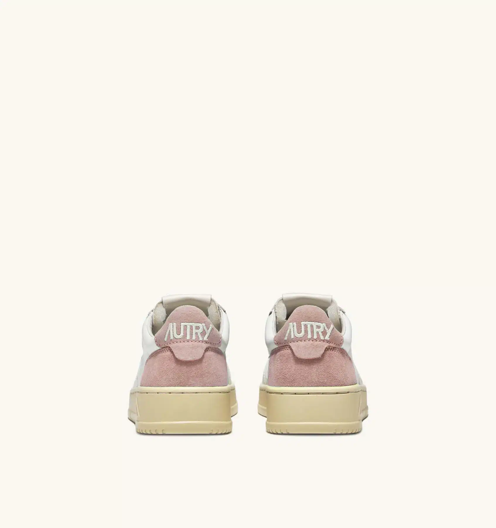 Sneakers Autry Donna in pelle Bianca con spoiler in camoscio Rosa art. AULW SL03 - immagine 5