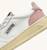 Sneakers Autry Donna in pelle Bianca con spoiler in camoscio Rosa art. AULW SL03 - immagine 2