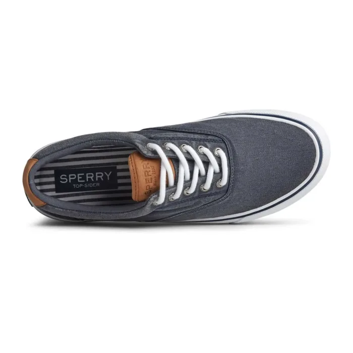 Sneakers Sperry Top Sider Uomo in Tela di Cotone Blue art. Striper II CV0 Sw Navy, foto 2 di 5