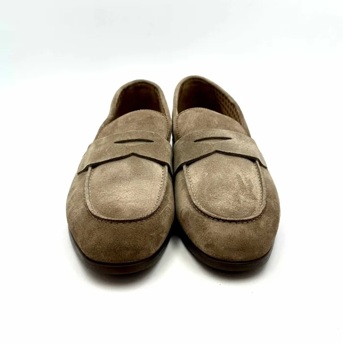 Mocassino Doucal's Penny Loafer in camoscio AMBRA fondo in lattice art. 2825, foto 3 di 7
