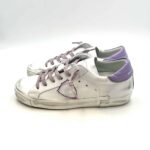 Sneakers Donna Philippe Model Paris Prsx  Bianca con spoiler violet cod. PRLD  VB36 - immagine 3