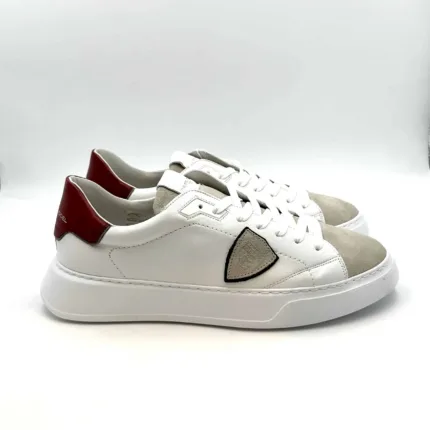 Sneakers Uomo Philippe Model  Temple in pelle con dettagli in camoscio e spoiler Bordeaux cod. BTLU WX11