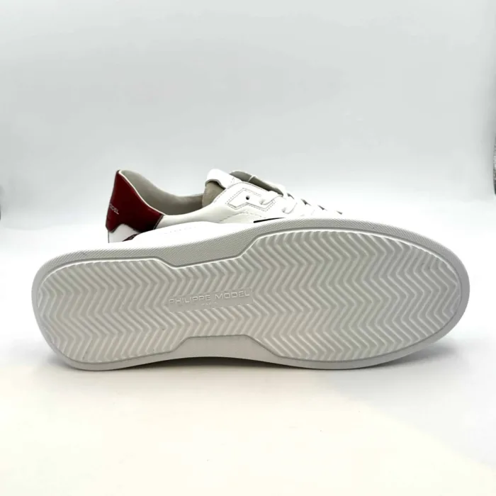 Sneakers Uomo Philippe Model  Temple in pelle con dettagli in camoscio e spoiler Bordeaux cod. BTLU WX11, foto 5 di 5