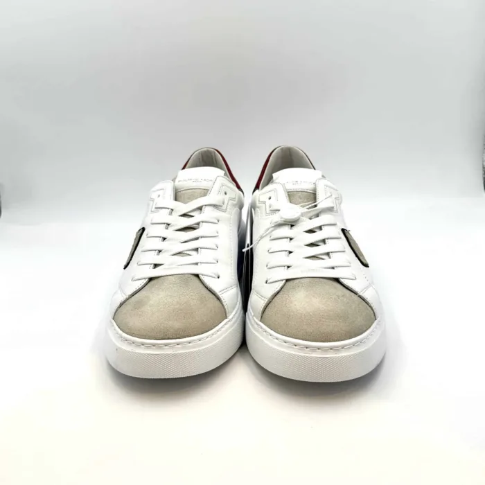 Sneakers Uomo Philippe Model  Temple in pelle con dettagli in camoscio e spoiler Bordeaux cod. BTLU WX11, foto 2 di 5