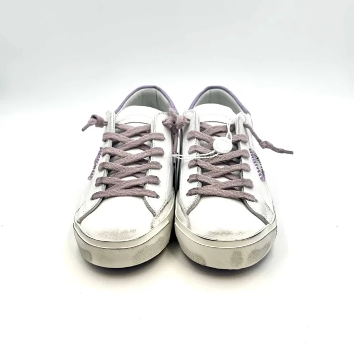Sneakers Donna Philippe Model Paris Prsx  Bianca con spoiler violet cod. PRLD  VB36, foto 2 di 5