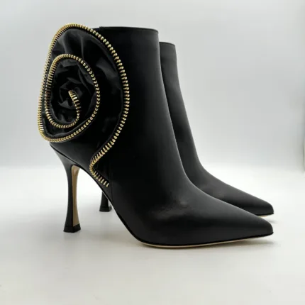 Tronchetto Ninalilou in Pelle Nera Tacco 9 cm art. 342652M9