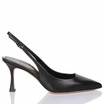 Slingback Ninalilou in nappa Nera e tacco 9 cm cod 331250M7