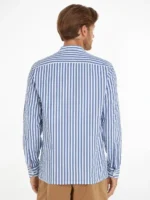 Camicia Tommy Hilfiger a righe bianche e azzurre art. MW0MW30685 0A4 - immagine 2
