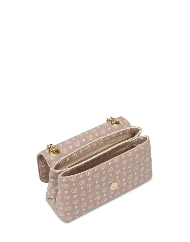 Borsa a Spalla Pollini Heritage in Pelle Beige TE8473PP0EQ2610A, foto 4 di 4