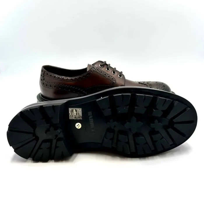 Francesina Uomo Barrett Derby In Pelle Testa Di Moro Fondo Gomma Commander cod. 222U042.23, foto 5 di 5