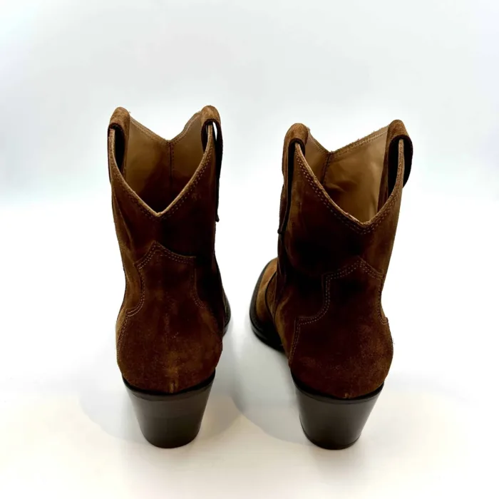 Stivaletto Camperos Anna f in Camoscio Cuoio con Fondo Antiscivolo art. 9659 Tacco 5cm, foto 4 di 5