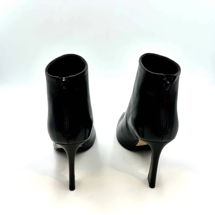 Tronchetto Anna f in Pelle Nera con Fondo Cuoio Antiscivolo Tacco 9cm art. 9804, foto 5 di 6