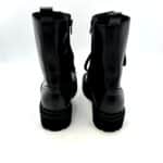 Stivaletto Anfibio Anna f in Pelle Nero con Fondo Gomma Commander art. 9544 Tacco 3,5 cm - immagine 4