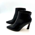 Tronchetto Anna f in Pelle Nera con Fondo Cuoio Antiscivolo Tacco 9cm art. 9804 - immagine 3