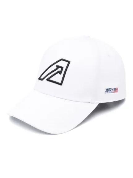 Autry berretto in cotone bianco gesso con trama twill art. ACIU 470W