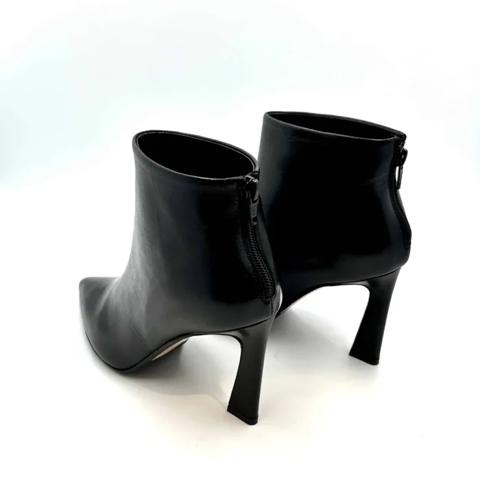 Tronchetto Anna f in Pelle Nera con Fondo Cuoio Antiscivolo Tacco 9cm art. 9804, foto 4 di 6