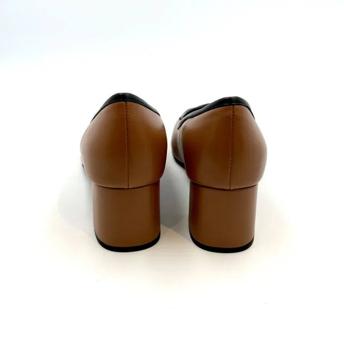 Mocassino Le Babe in nappa Cammello e perfilo Nero art. 1522W3.005, foto 4 di 5