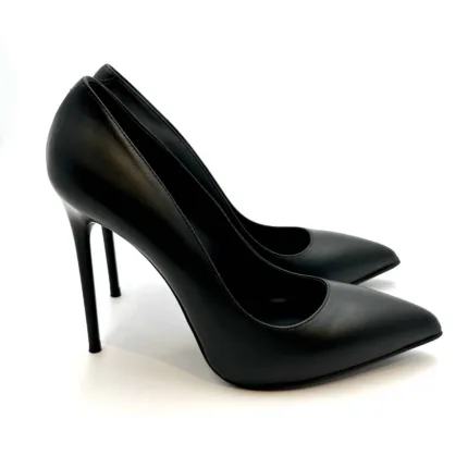 Decolletè Sergio Levantesi in nappa Nera con tacco 11 cm art. QUEEN