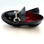 Mocassino Le Babe in vernice Blu con morsetto gioiello art. 385W3.003 - immagine 6