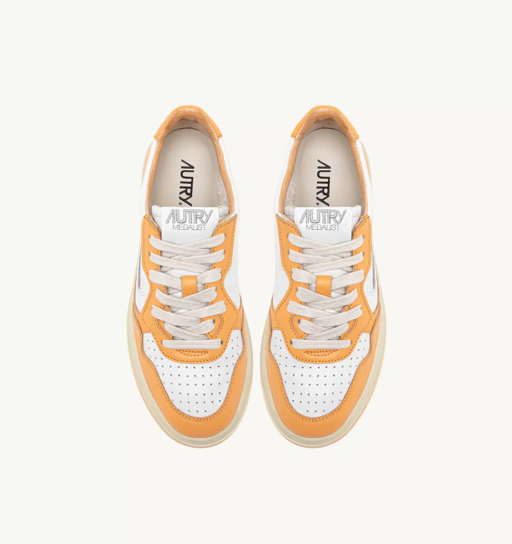 Sneakers Autry Donna in pelle Bicolor Bianca e Salmone art. AULW WB32 - immagine 5