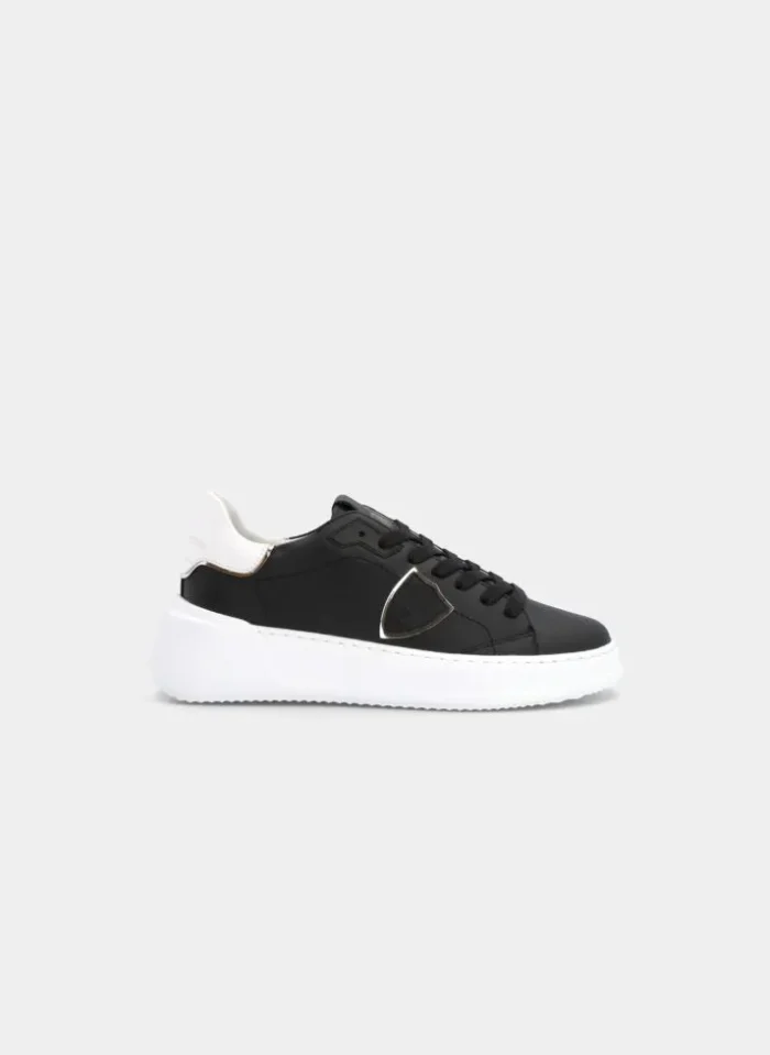 Sneakers Donna Philippe Model Temple Tres Nero Spoiler Bianco cod. BJLD V005, foto 1 di 6