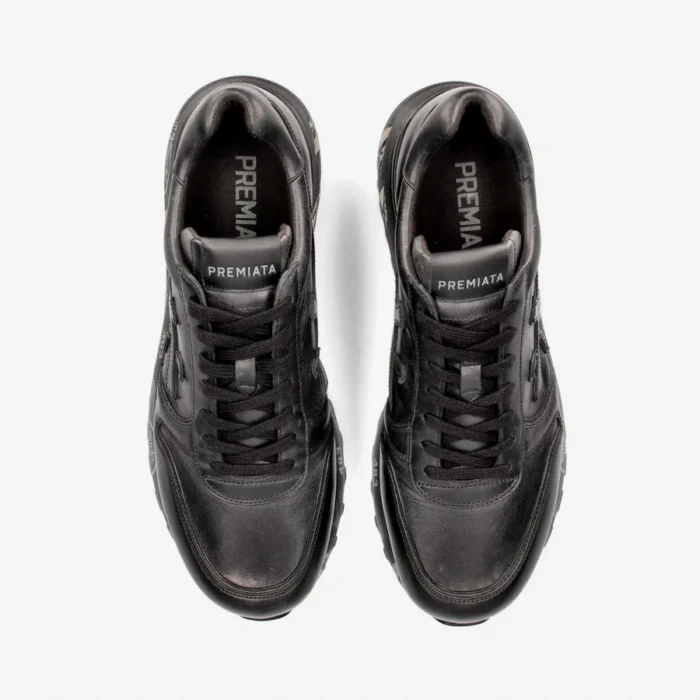 Sneakers Premiata Uomo Tutta in pelle Nera art. MICK 1453n, foto 6 di 6
