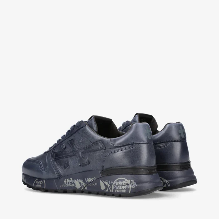 Sneakers Premiata Uomo Tutta in Pelle Blu art. MICK 1807n, foto 5 di 6