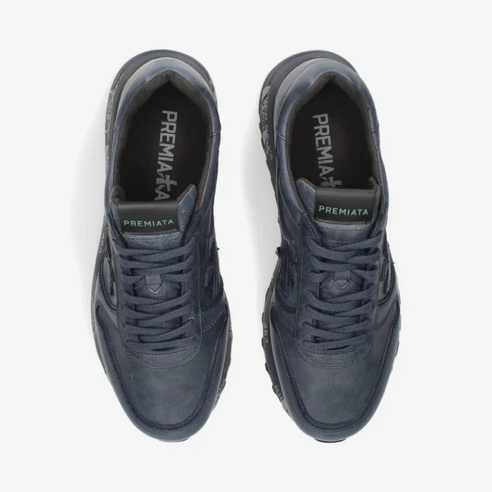 Sneakers Premiata Uomo Tutta in Pelle Blu art. MICK 1807n, foto 6 di 6