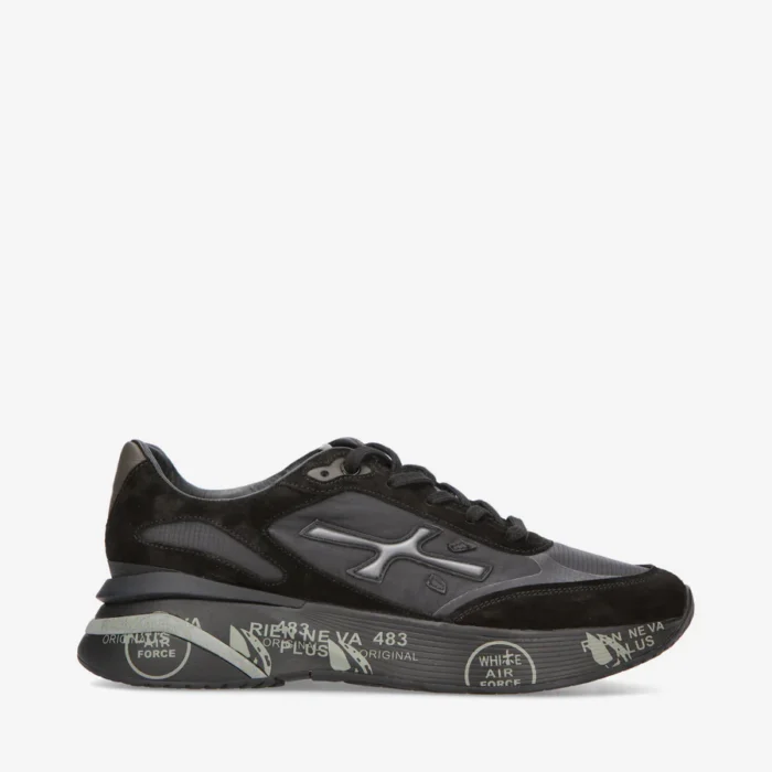 Sneakers Premiata Uomo in Camoscio e Nylon Nero art. Moerun 6445, foto 1 di 6
