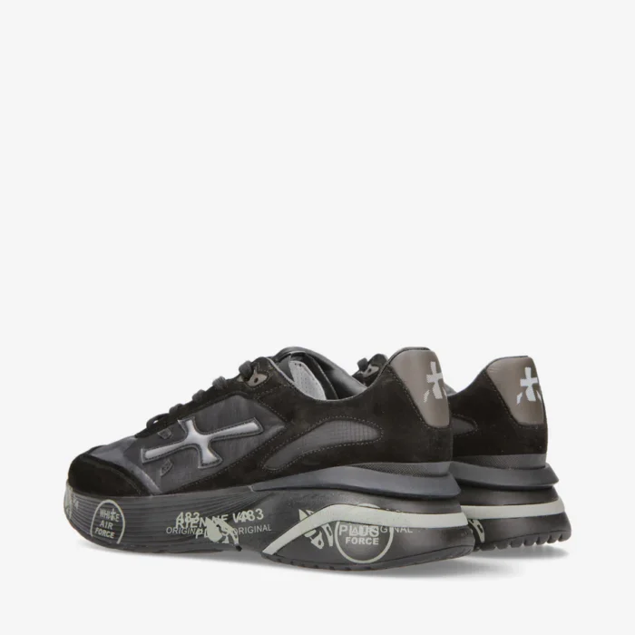 Sneakers Premiata Uomo in Camoscio e Nylon Nero art. Moerun 6445, foto 5 di 6