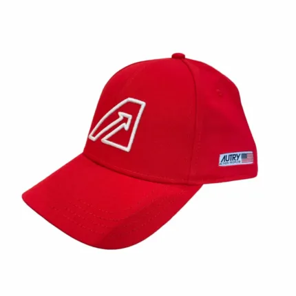 Autry berretto in cotone Rosso con trama twill art. ACIU 470R