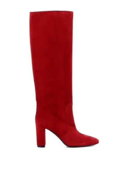 Stivali Via Roma 15 in Camoscio Rosso art. 3434 Tacco  9cm