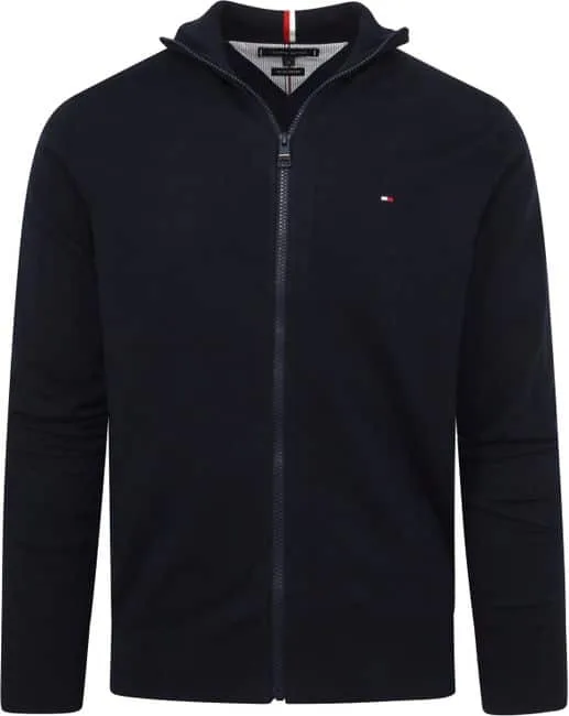 Cardigan Uomo Tommy Hilfiger Blu con micro logo art. MW0MW22747 DW5, foto 2 di 2