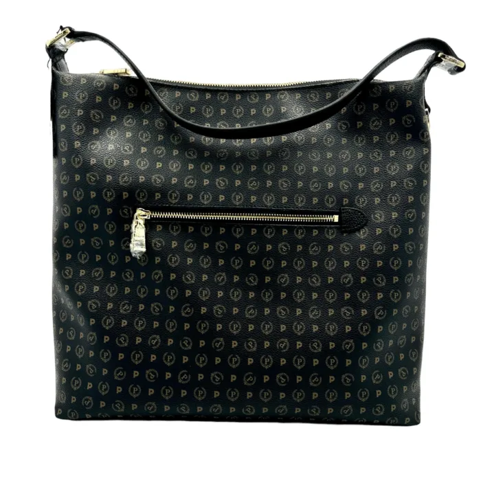 Borsa Pollini Stampa Heritage Nera con dettagli Neri e cerniera frontale cod. SC8439PP08Q1100A, foto 1 di 4