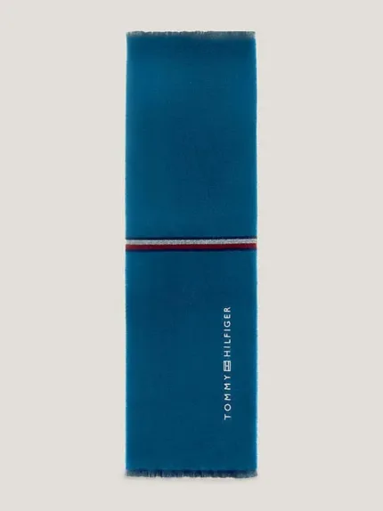 Sciarpa In Lana Tommy Hilfiger Color Block Blu art. AM0AM11487 C3J