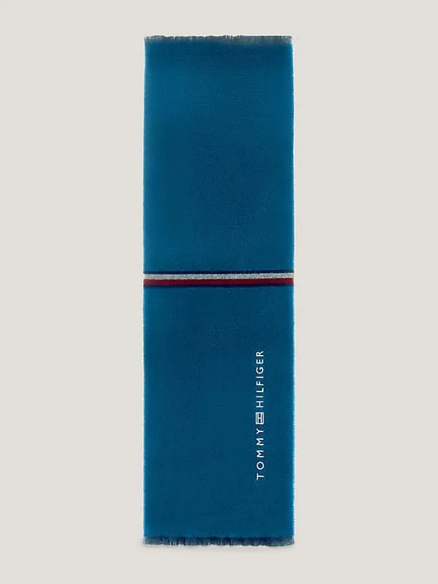 Sciarpa In Lana Tommy Hilfiger Color Block Blu art. AM0AM11487 C3J, foto 1 di 3