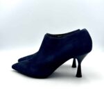 Tronchetti Illogica in Camoscio Blu con cerniera, Fondo in Gomma Antiscivolo e Tacco rocchetto 8 cm art. 070 - immagine 4