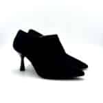 Tronchetti Illogica in Camoscio Nero con cerniera, Fondo in Gomma Antiscivolo e Tacco rocchetto 8 cm art. 070 - immagine 2