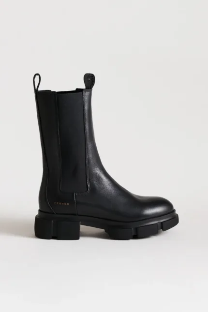 Stivaletto Beatles Copenhagen in Pelle Nera Art CPH500 H 4,5 cm