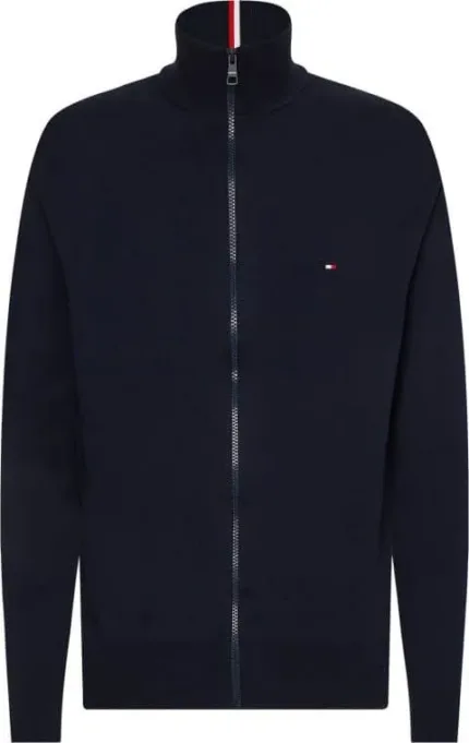 Cardigan Uomo Tommy Hilfiger Blu con micro logo art. MW0MW22747 DW5
