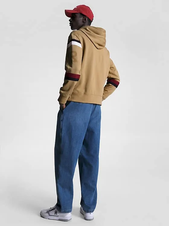 Felpa Uomo con Cappuccio Tommy Hilfiger Cammello art. MW0MW31489 RBL, foto 4 di 4