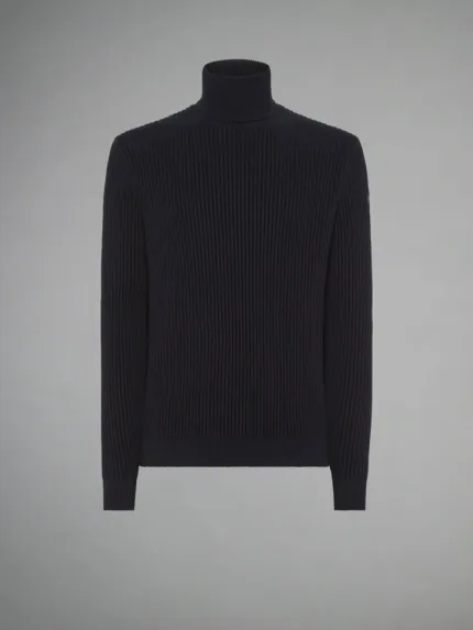 Maglione Collo Alto Uomo RRD Cotton 7 Sailor Knit Blu Art. WES034