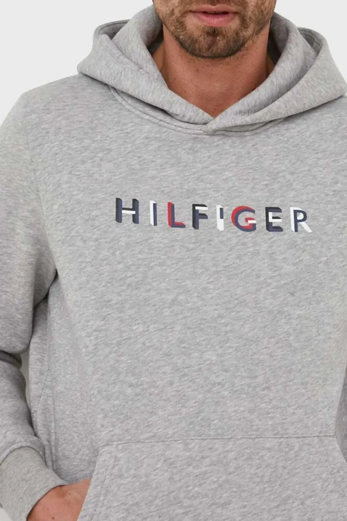 Felpa Uomo con Cappuccio Tommy Hilfiger Grigia art. MW0MW32014 P01, foto 2 di 4