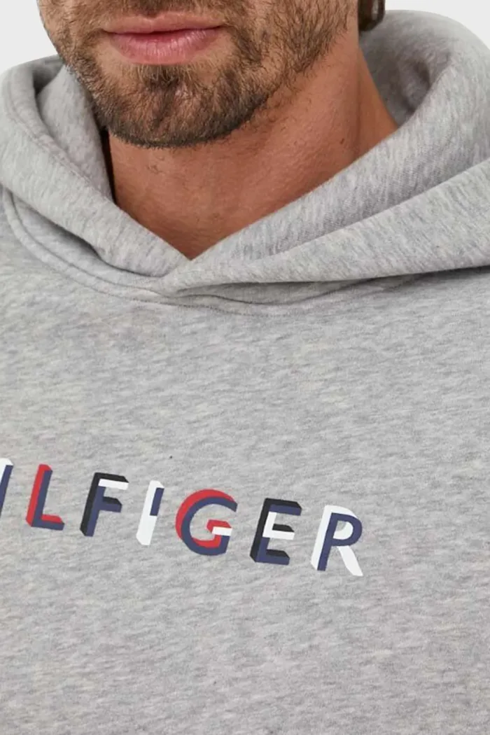 Felpa Uomo con Cappuccio Tommy Hilfiger Grigia art. MW0MW32014 P01, foto 3 di 4