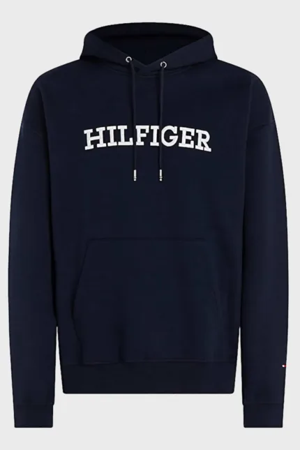 Felpa Uomo con Cappuccio Tommy Hilfiger Blu In pile art. MW0MW33062 DW5