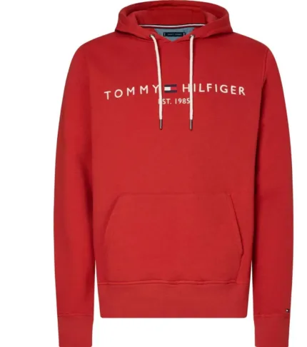 Felpa Uomo In Pile con Cappuccio Tommy Hilfiger Rosso art. MW0MW11599 SNE